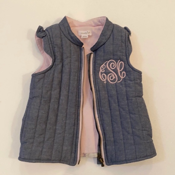 Mud Pie - Gilet Neonato Buffalo Check In Flanella Imbottita Con Colletto In Velluto A Coste E Bottoni Tartarugati